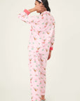 PJ Salvage Holiday Cocktails Flannel Long PJ Set