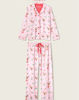 PJ Salvage Holiday Cocktails Flannel Long PJ Set