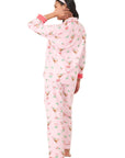 PJ Salvage Holiday Cocktails Flannel Long PJ Set