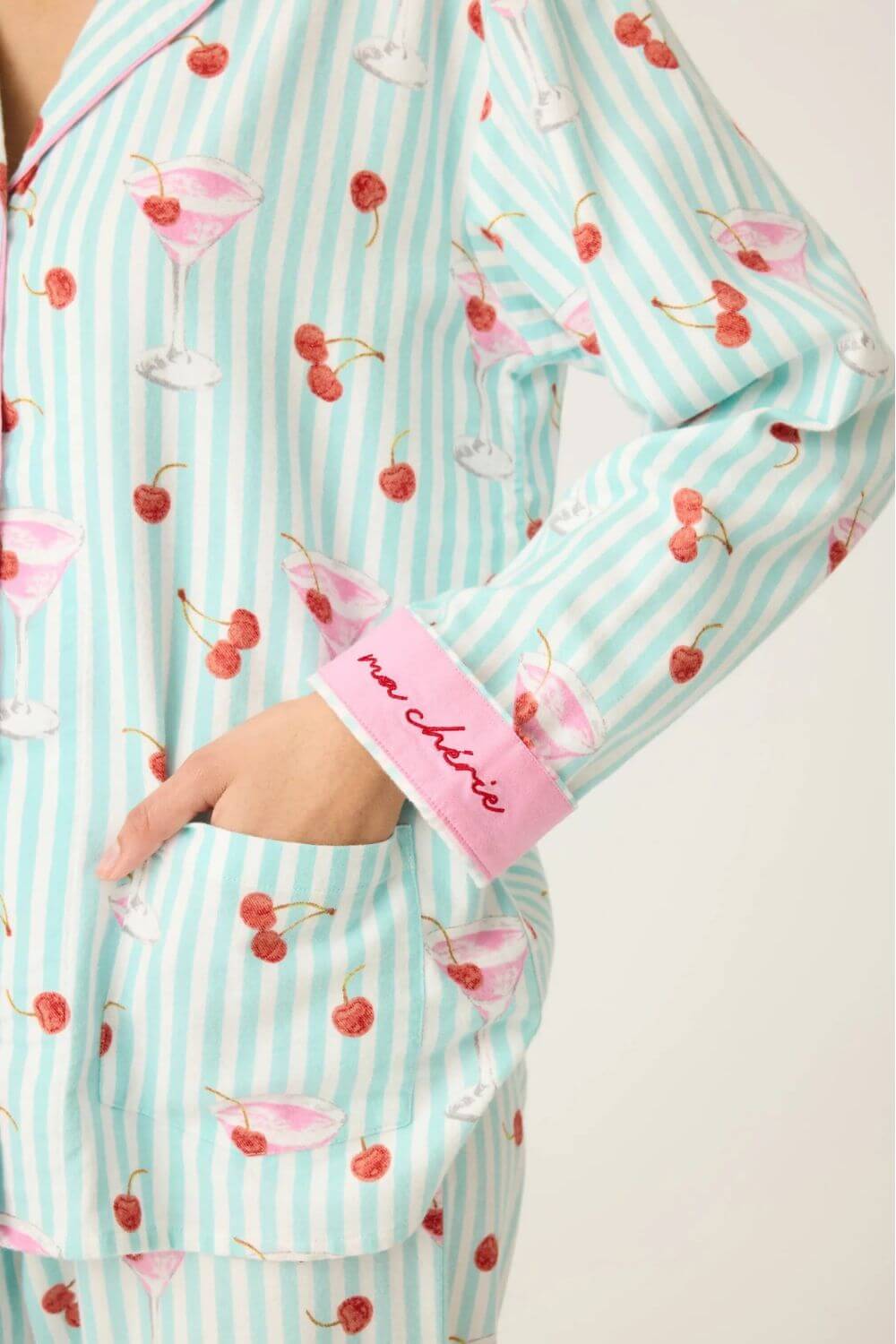 PJ Salvage Ma Cherie Flannel Long PJ Set