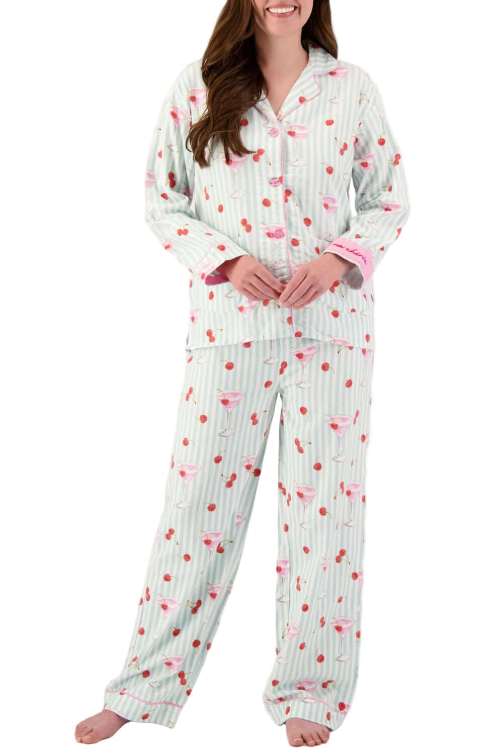 PJ Salvage Ma Cherie Flannel Long PJ Set