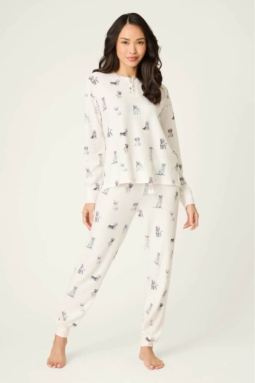 PJ Salvage My Dog is My Valentine Long Jogger PJ Set