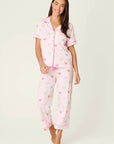 PJ Salvage Pink Cocktails Short Sleeve and Pants PJ Set