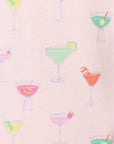 PJ Salvage Pink Cocktails Short Sleeve and Pants PJ Set