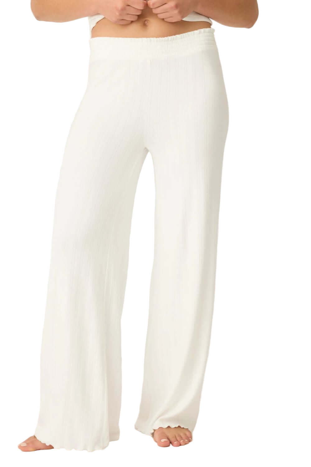 PJ Salvage Pointelle Long PJ Set in Ivory