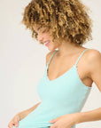PJ Salvage Pointelle Tank Top and Shorts in Light Mint