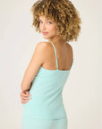 PJ Salvage Pointelle Tank Top and Shorts in Light Mint