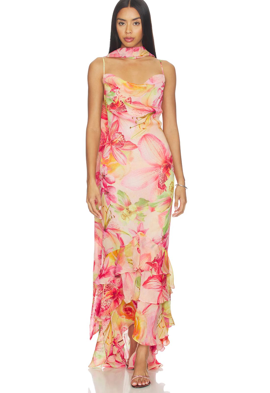 Rococo Sand Nola Cowl Maxi Dress in Pink