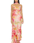 Rococo Sand Nola Cowl Maxi Dress in Pink