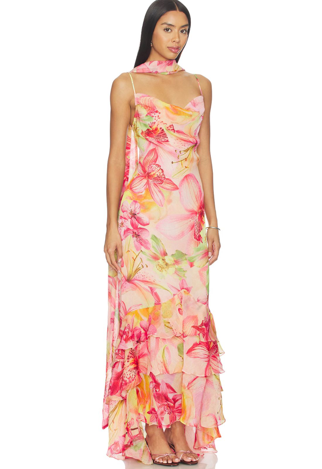 Rococo Sand Nola Cowl Maxi Dress in Pink