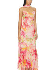 Rococo Sand Nola Cowl Maxi Dress in Pink