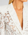 Sans Faff Kensington Lace Blazer in White