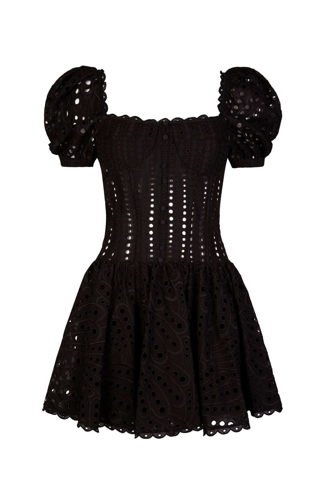 Yara Short Dress in Black Fruition