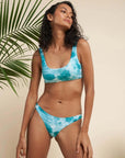 Sigal Scoop Bikini Reversible Set in Oasis Aqua