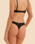 Simone Perele Saga Thong in Noir Tattoo