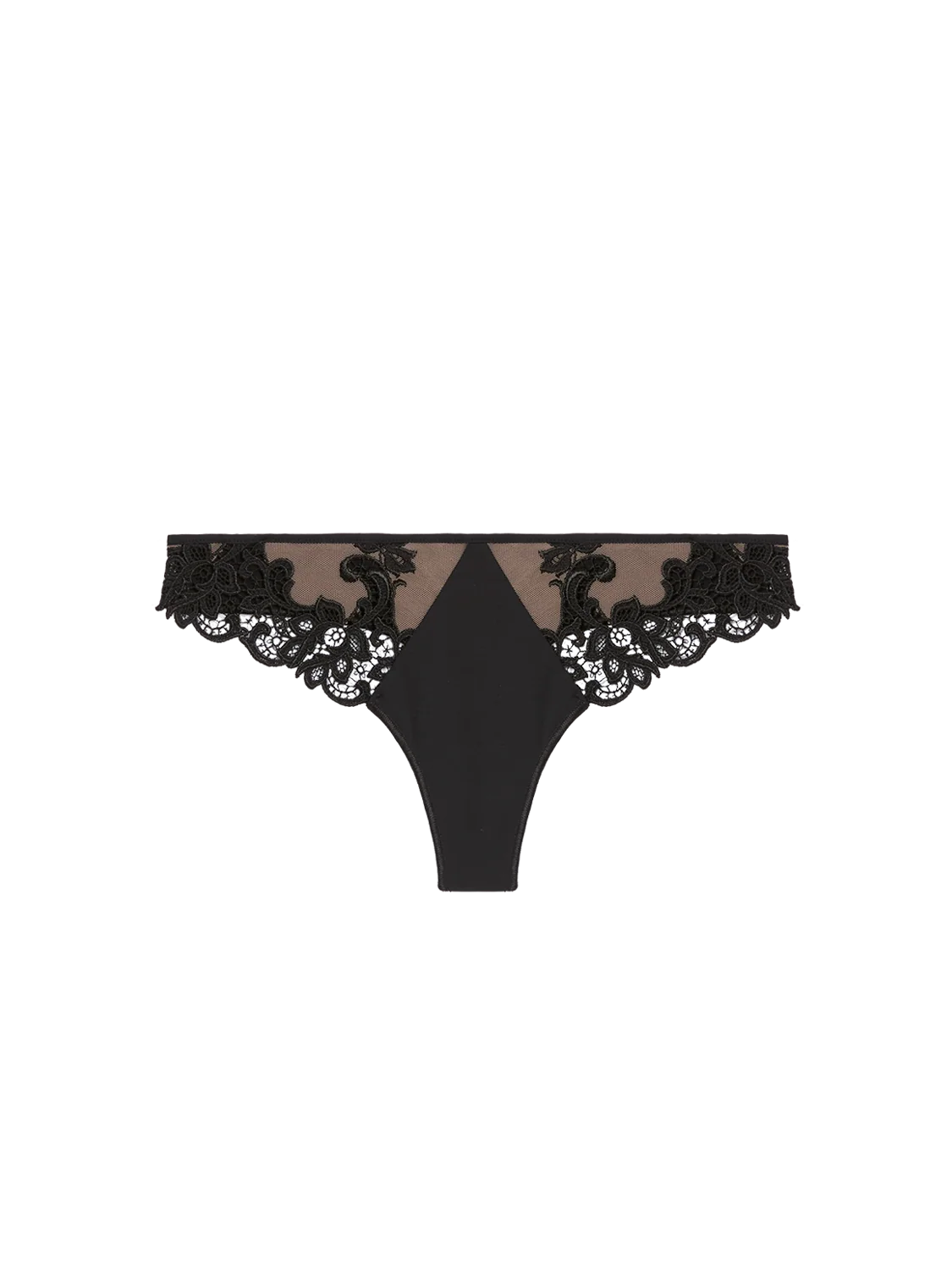 Simone Perele Saga Thong in Noir Tattoo product view
