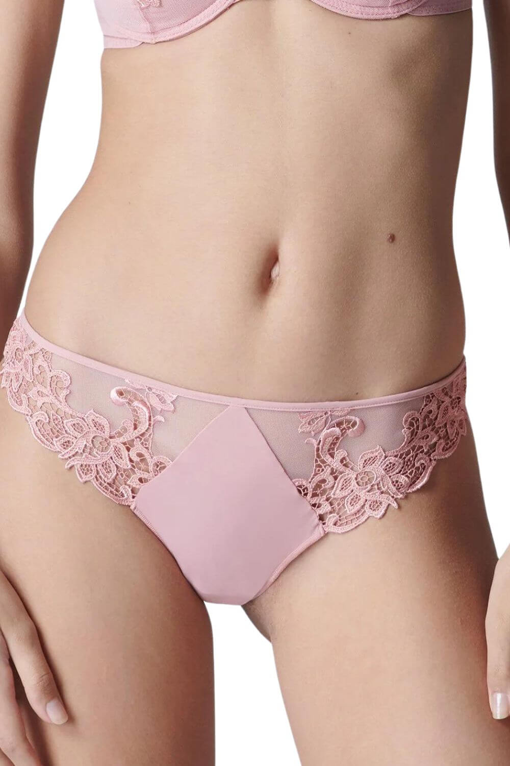 Simone Perele Saga Thong in Rose Nude
