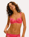 Simone Perele Wish Demi Cup Bra in Rose Fabuleux