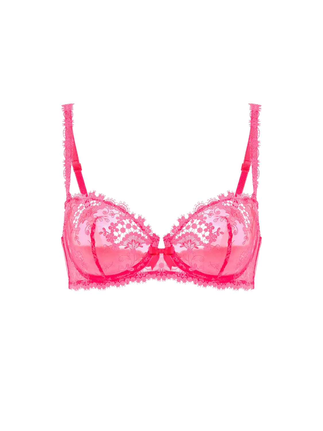 Simone Perele Wish Demi Cup Bra in Rose Fabuleux product view