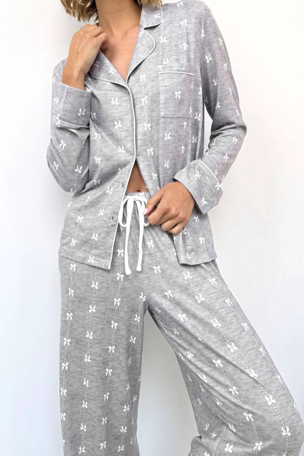 Splendid Dotted Bows Long PJ Soft Set