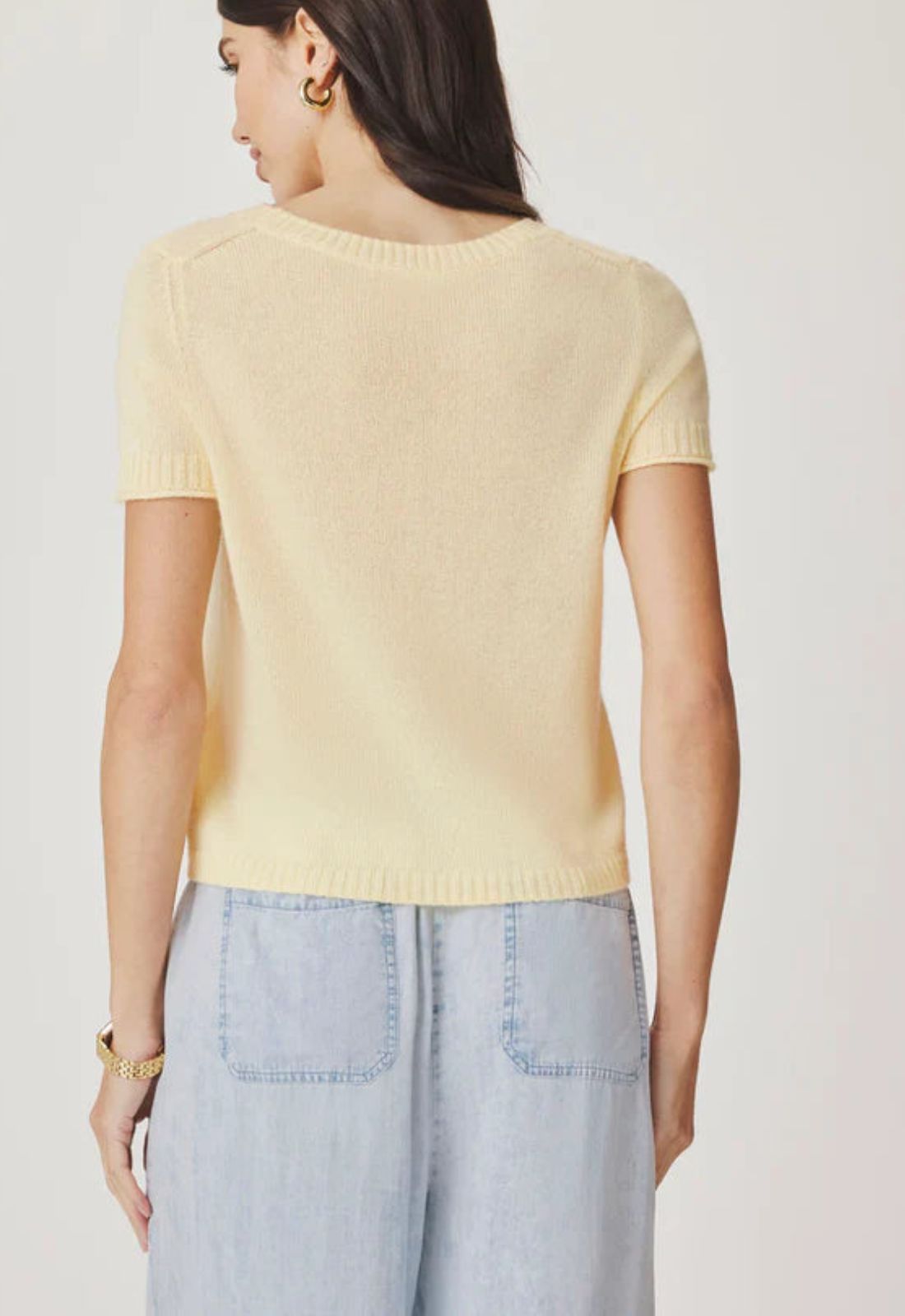 Splendid Emerson Short Sleeve Sweater in Honeysuckle