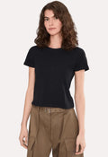 Splendid Louisa Short Sleeve Tee in Black