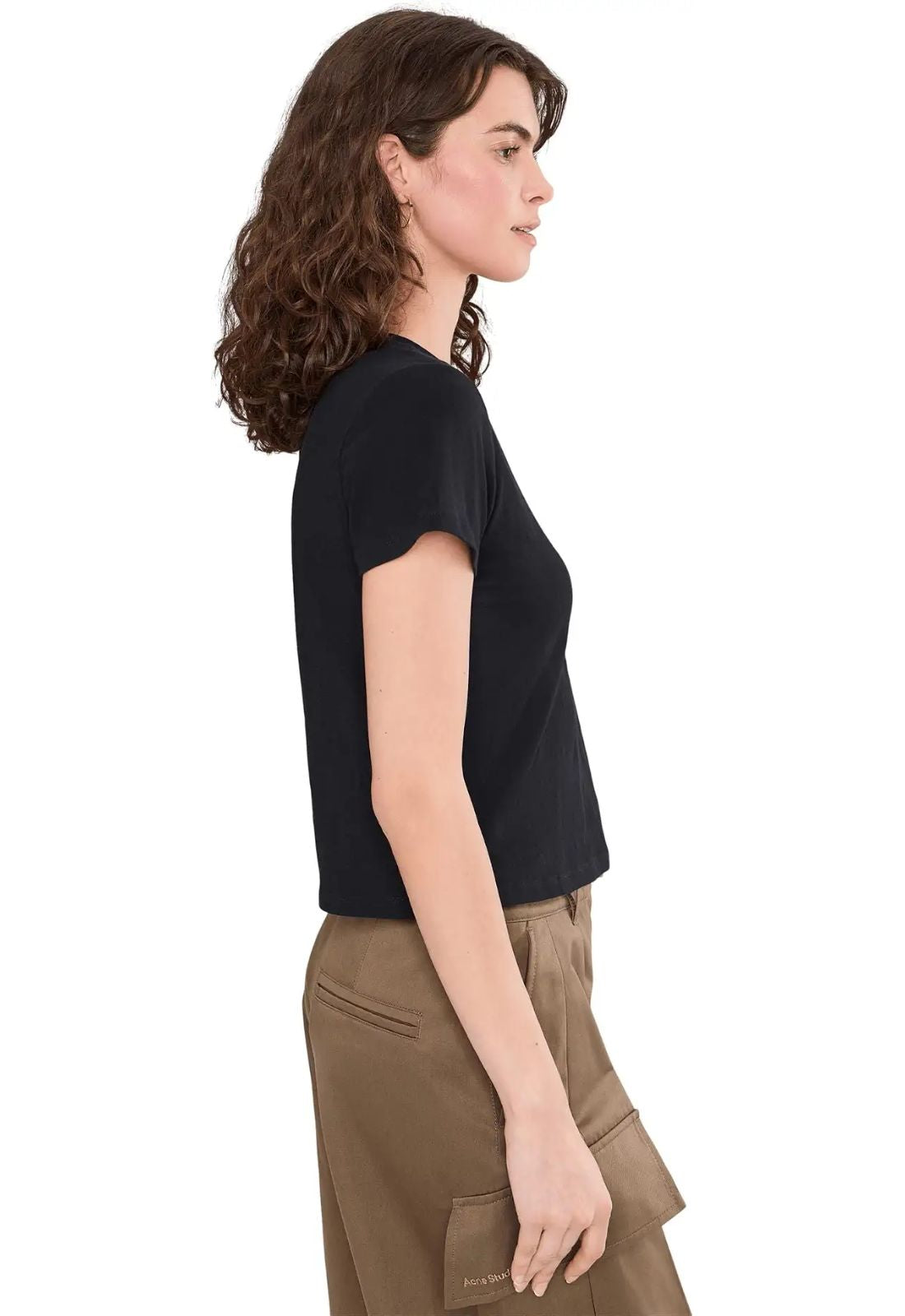 Splendid Louisa Short Sleeve Tee in Black