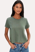 Splendid Louisa Short Sleeve Tee in Eucalyptus