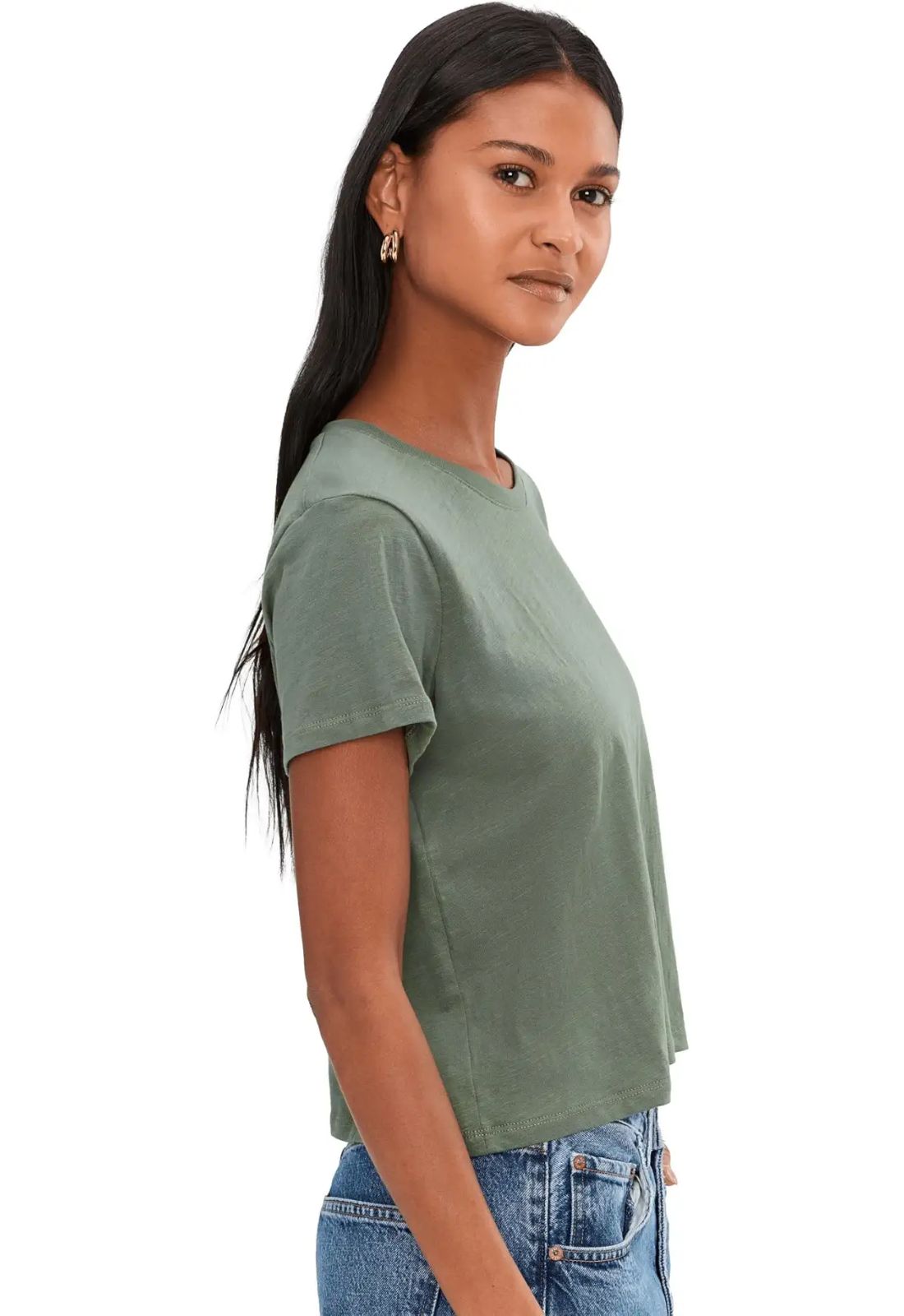 Splendid Louisa Short Sleeve Tee in Eucalyptus