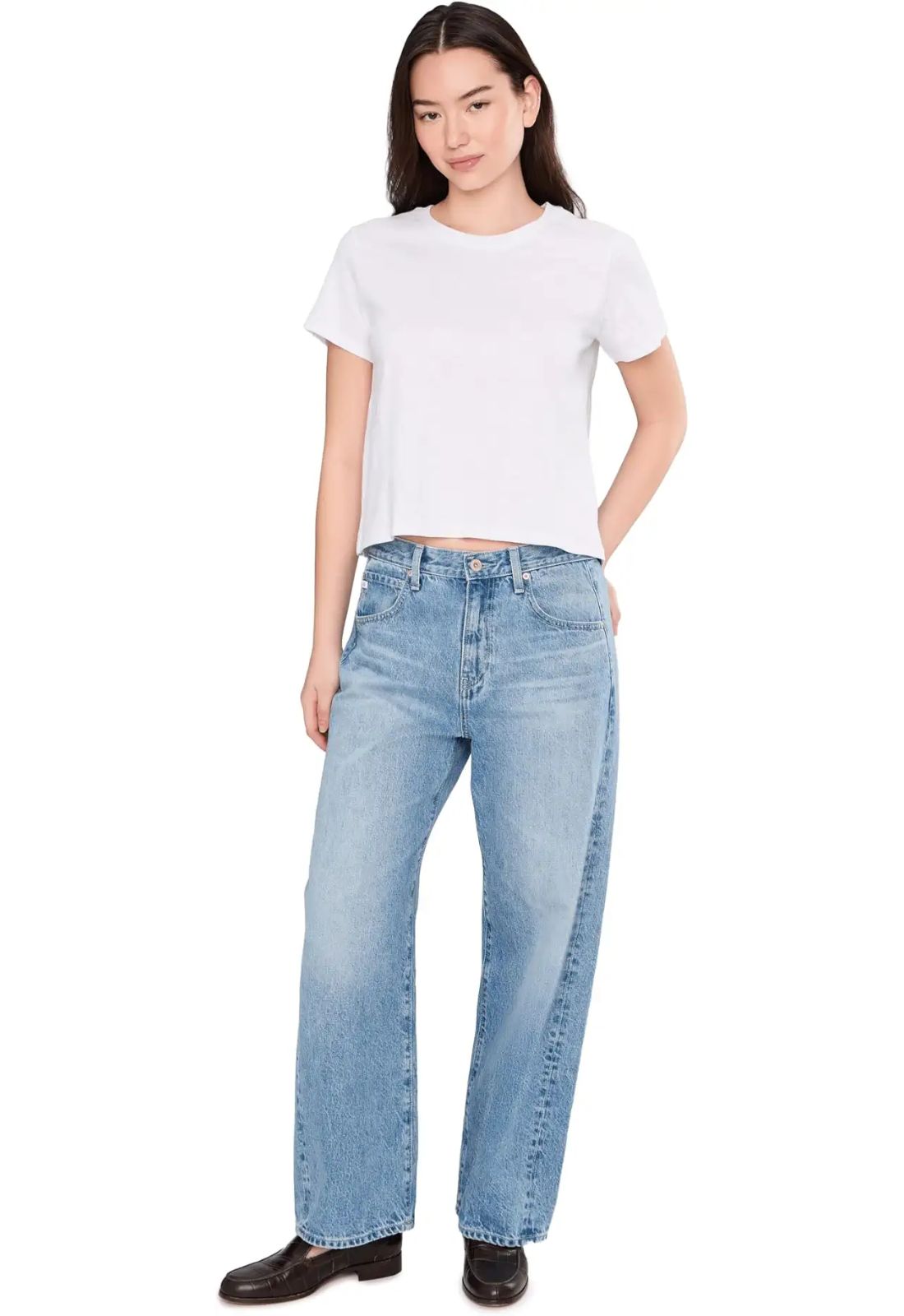Splendid Louisa Short Sleeve Tee in White