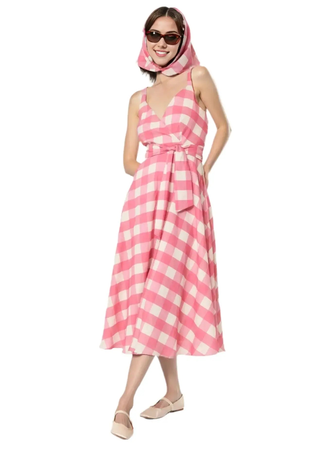 Tara Jarmon Ryveline Gingham Maxi Dress