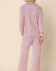 The Cat's Pajamas Holiday Stripe Pima Knit Long-Sleeved Pajama Set