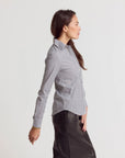 The Shirt The Icon Shirt in Gunmetal/White Stripe