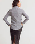 The Shirt The Icon Shirt in Gunmetal/White Stripe