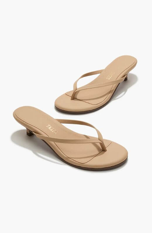 TKEES Julia Heeled Flip Flop in Sunkissed