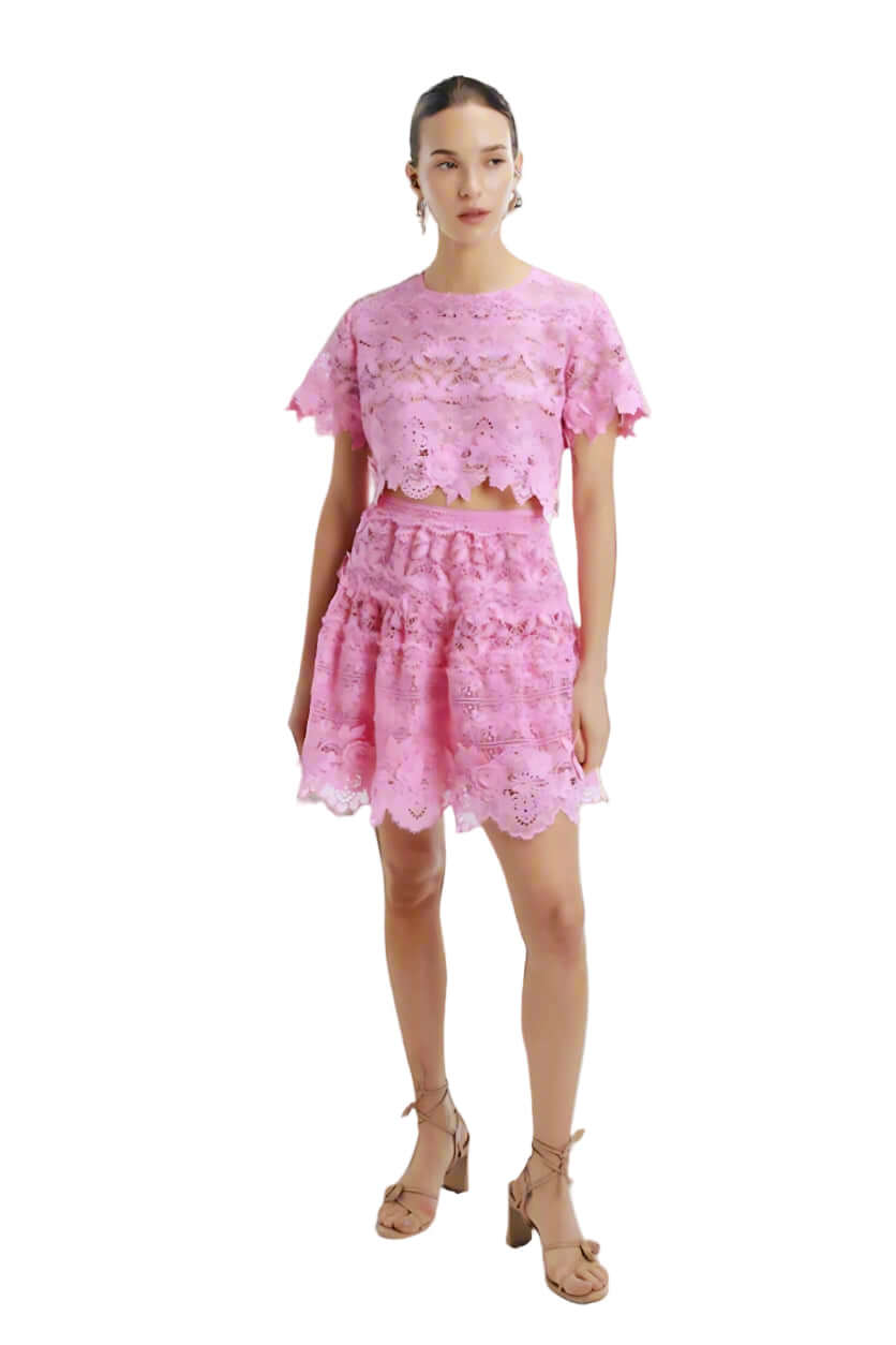 Waimari Harper Mini Skirt in Rose