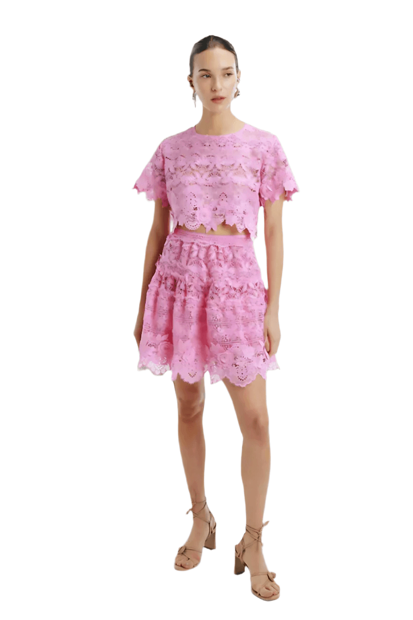Waimari Harper Mini Skirt in Rose