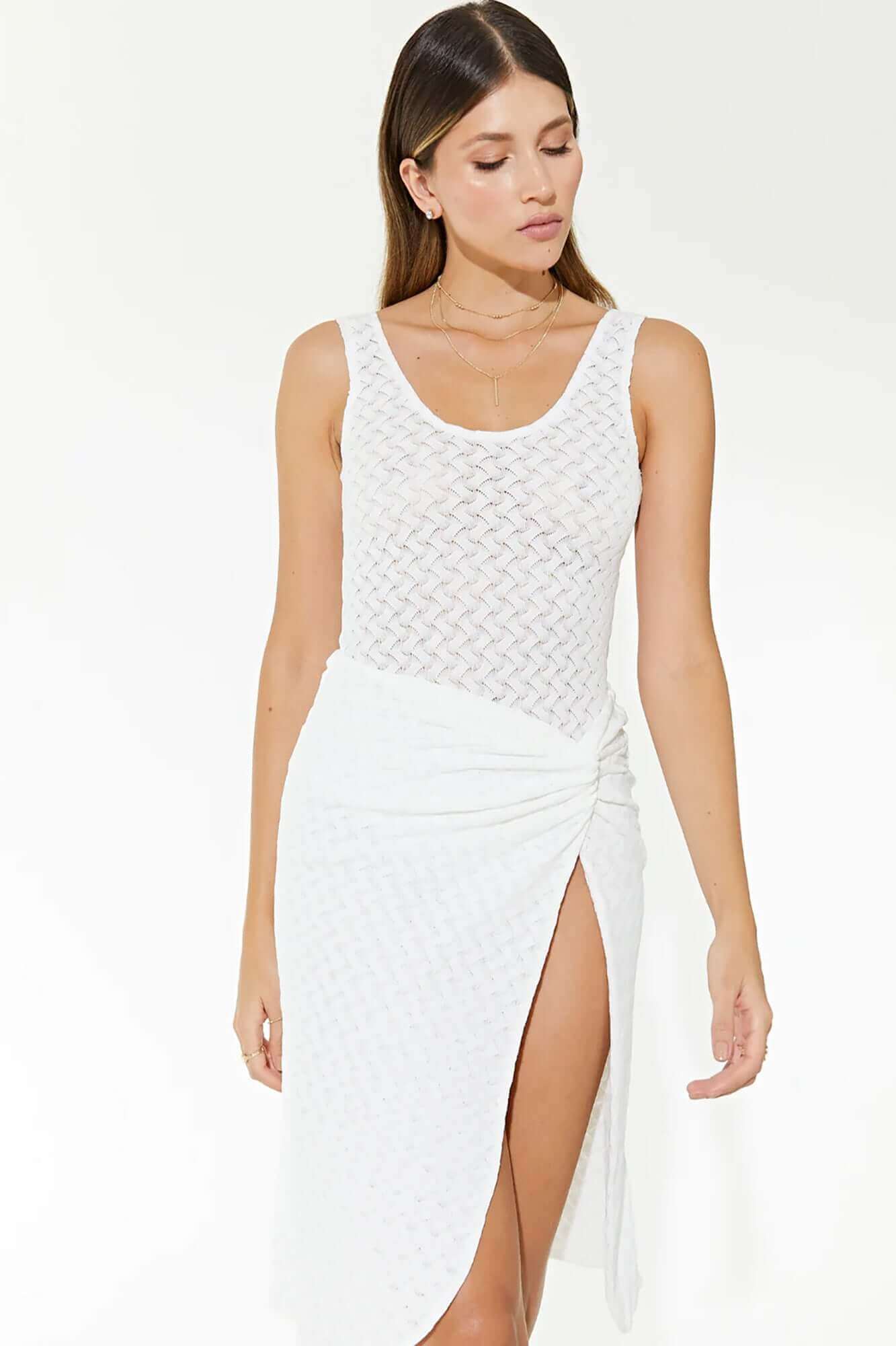 Waimari Pacifica Midi Skirt in White