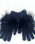 Angora Wool Glove Puff Pom
