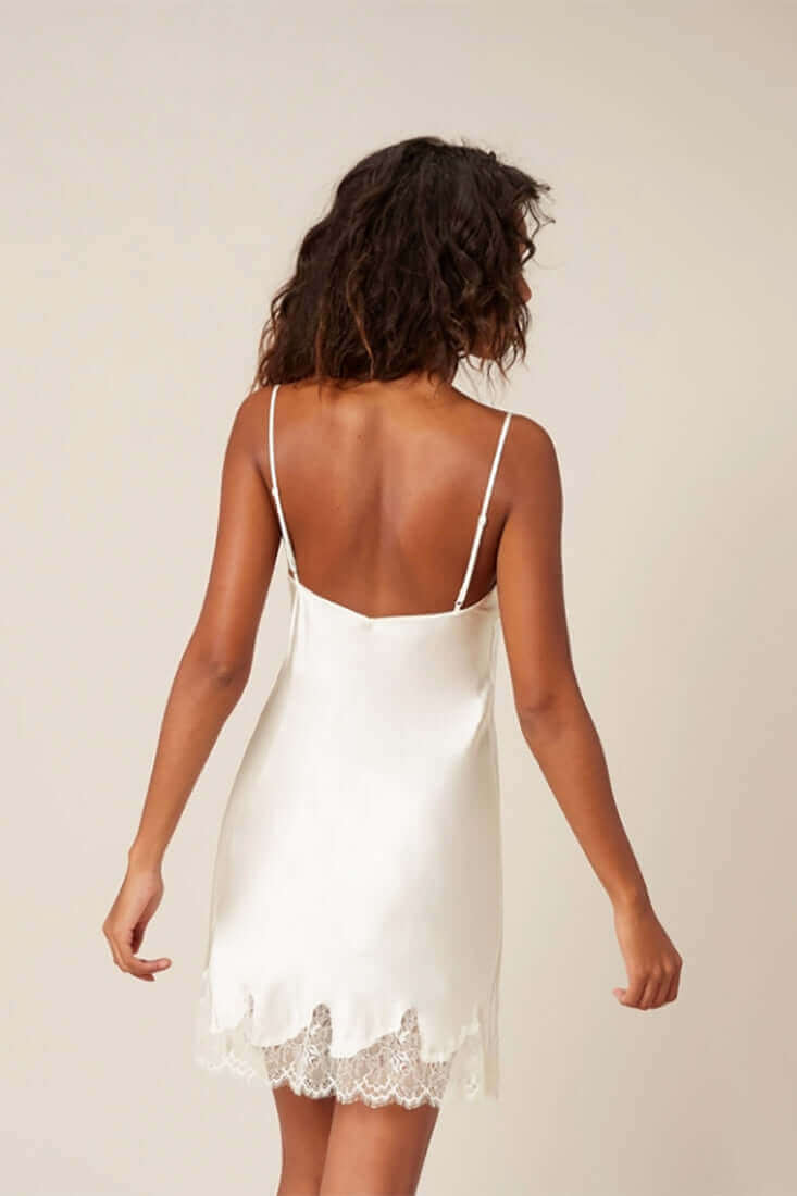 Simone Perele Nocturne Silk Dress Color: Black, Ivory, Blush Size: XS, S, M, L, XL at Petticoat Lane  Greenwich, CT