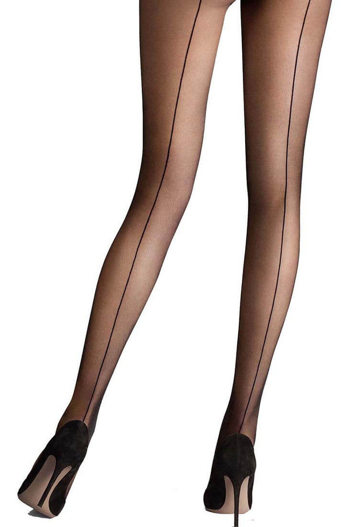 Wolford Individual 10 Back Seam Tights Color: Black Size: S at Petticoat Lane  Greenwich, CT