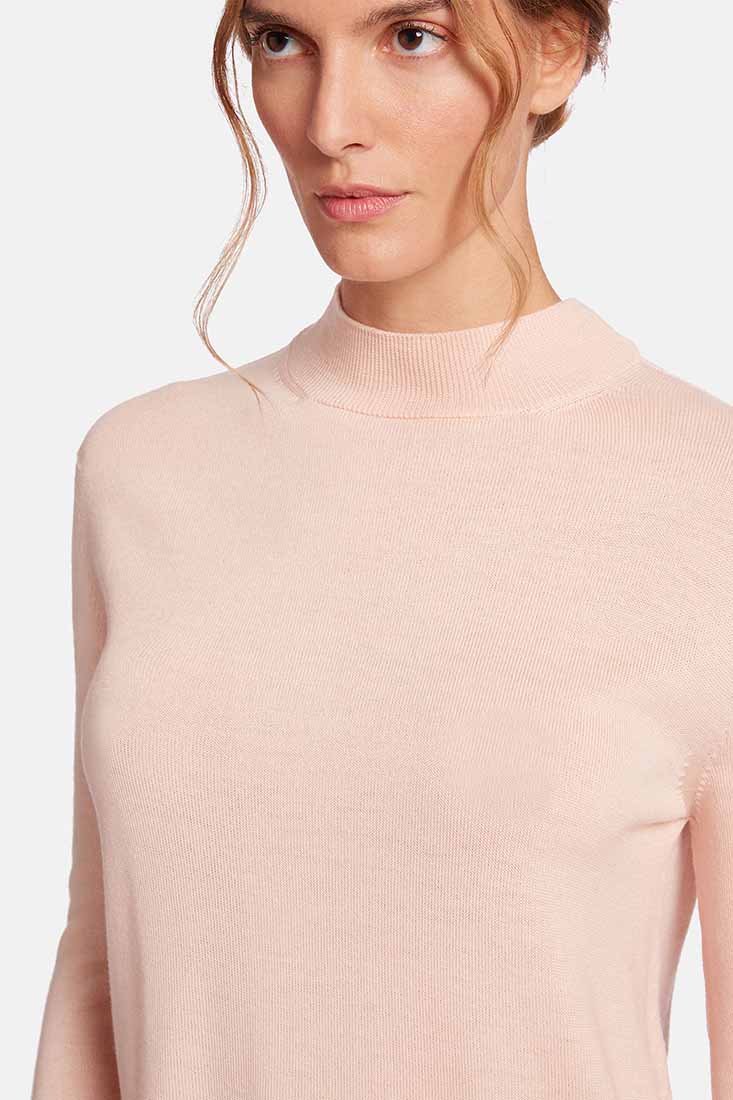 Wolford Aurora Fine Wool Pullover Size: XS, S, M Color: Pink Sky at Petticoat Lane  Greenwich, CT