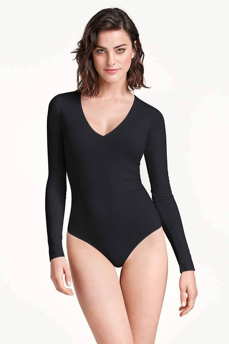 Wolford Vermont String Bodysuit Color: Black, White Size: S, M, L at Petticoat Lane  Greenwich, CT
