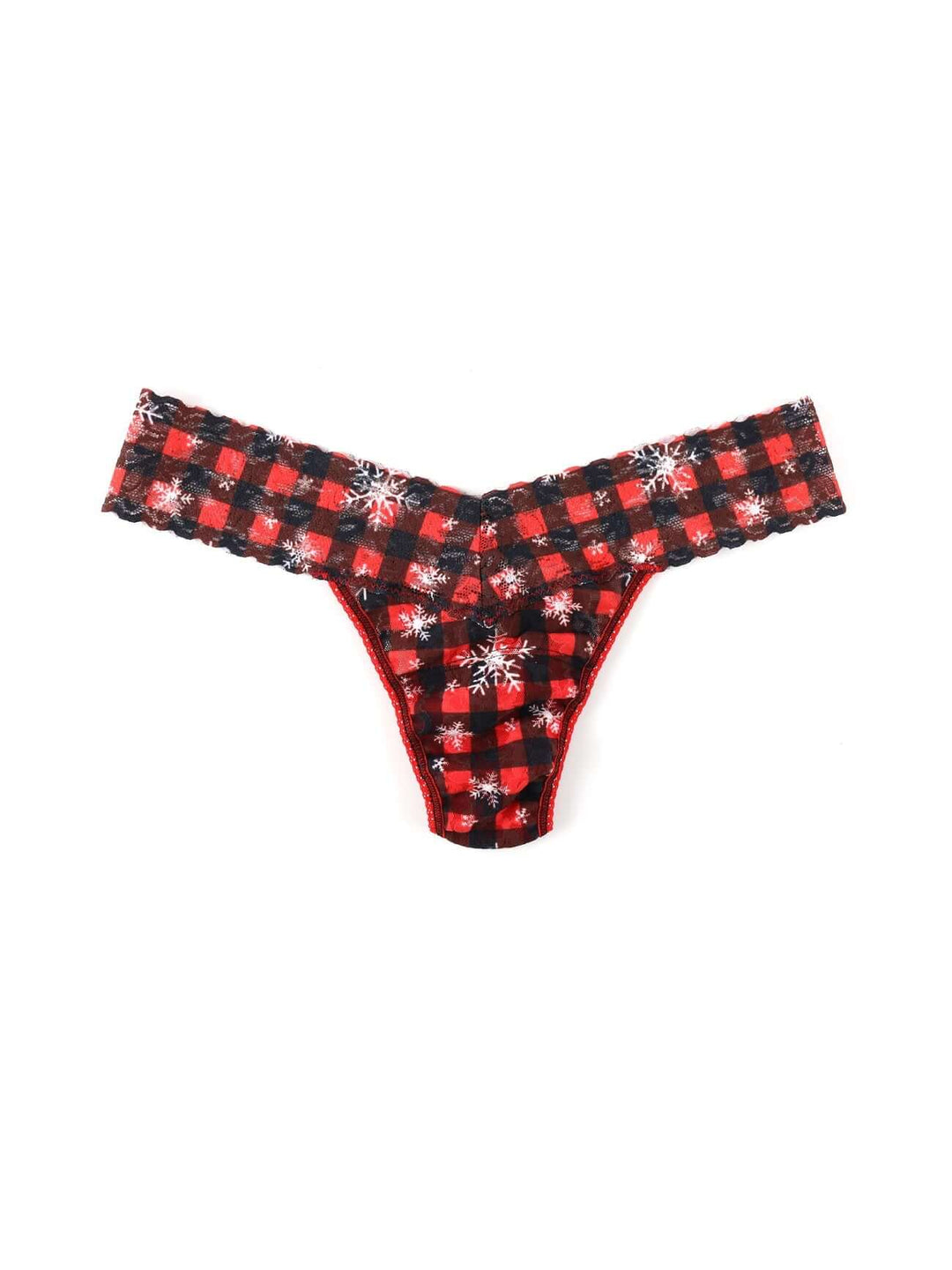 Hanky Panky Printed Lace Low Rise Thong Color: Home for the Holidays  at Petticoat Lane  Greenwich, CT