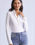 Commando Classic Button Down Bodysuit Color: White Size: XS at Petticoat Lane  Greenwich, CT