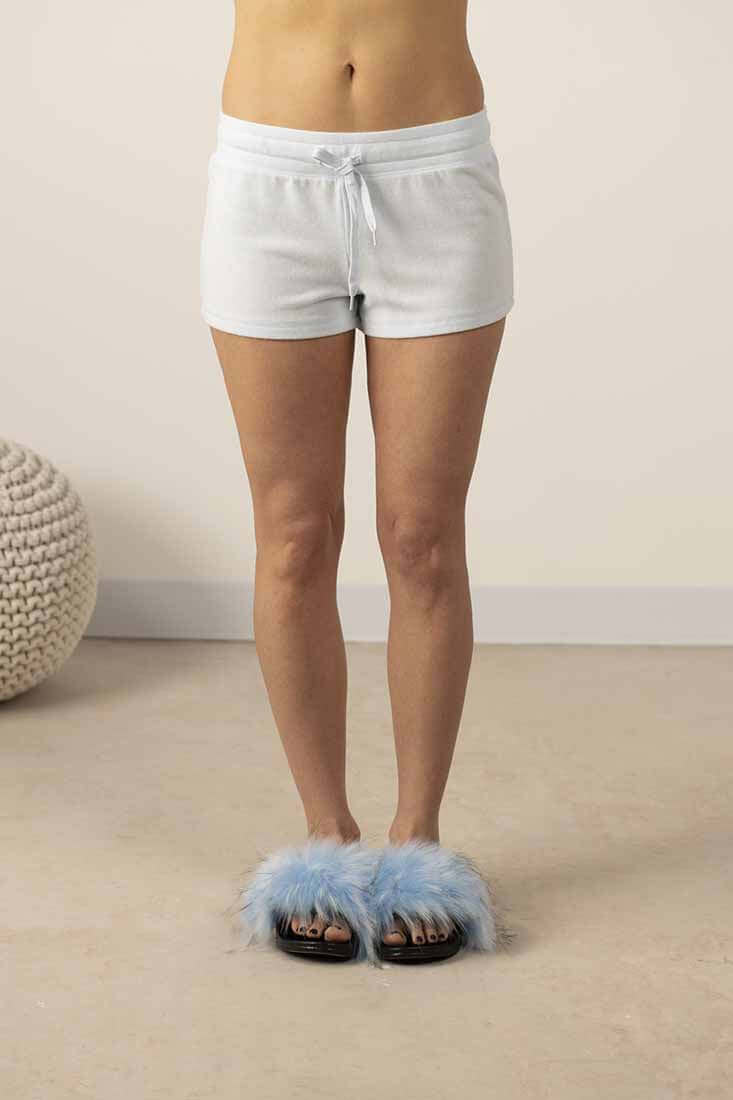 Aspen Dream Cozy Short in Morning Blue Color: Morning Blue Size: XS at Petticoat Lane  Greenwich, CT