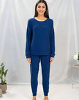 Aspen Dream Long PJ Set Color: Navy Blue Size: XS at Petticoat Lane  Greenwich, CT