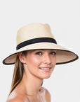 Eric Javits Sun Crest Hat Color: Natural/Black, Peanut/White, Cream/Black, Bone, Peanut  at Petticoat Lane  Greenwich, CT