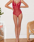 Fleur Du Mal Frankie Laced Bodysuit Color: Red, Black Size: XS, S, M, L at Petticoat Lane  Greenwich, CT