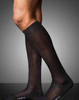 Falke No. 4 Pure Silk Gentlemen Knee-high Socks Color: Black Size: 39-40 at Petticoat Lane  Greenwich, CT